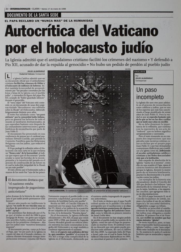 Autocrítica del Vaticano