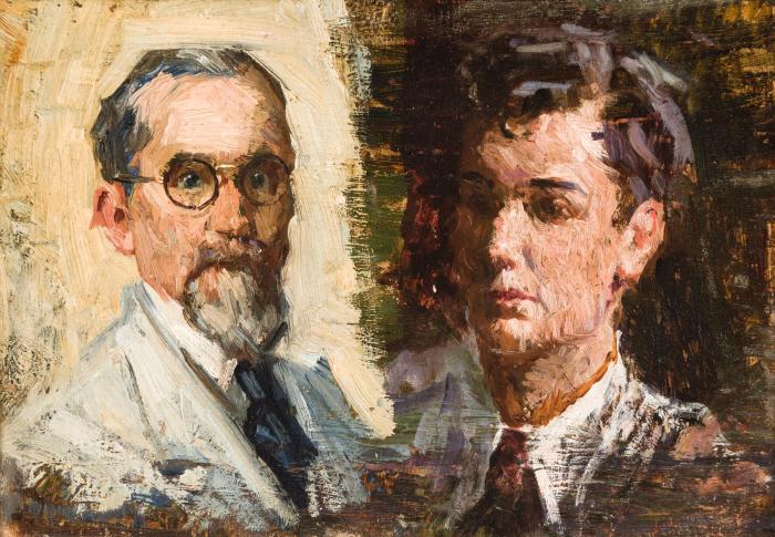 Autorretrato y retrato de León