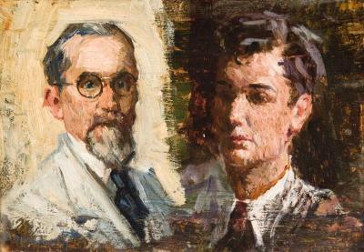 Autorretrato y retrato de León