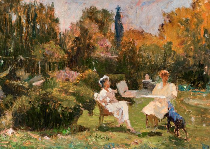 Las señoras en el parque