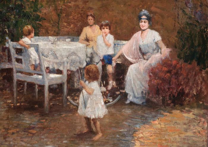 Celia con los niños