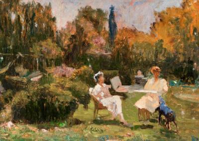 Las señoras en el parque