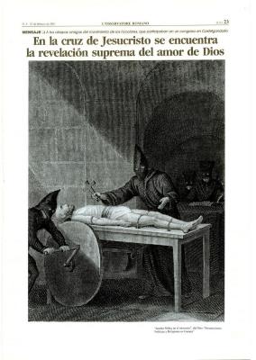 En la cruz de Jesucristo se encuentra la revelación suprema del amor de Dios